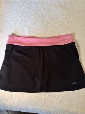 Champion Black Skort with Pink Waistband